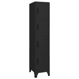 Taquilla de acero negro 38x45x180 cm de vidaXL, Taquillas y armarios de almacenamiento - Ref: Foro24-339786, Precio: 194,02 €...