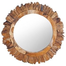 Espejo de pared redondo teca 60 cm de vidaXL, Espejos - Ref: Foro24-288804, Precio: 134,83 €, Descuento: %