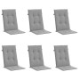 Cojín silla de jardín respaldo alto 6 uds tela gris 120x50x3 cm en Decoración | Comprar online en Foru.es