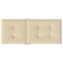 Cojín silla de jardín respaldo alto 6 uds tela beige 120x50x3cm en Decoración | Comprar online en Foru.es