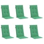 Cojín silla de jardín respaldo alto 6 uds tela verde 120x50x3cm en Decoración | Comprar online en Foru.es