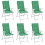 Cojín silla de jardín respaldo alto 6 uds tela verde 120x50x3cm en Decoración | Comprar online en Foru.es