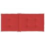 Cojín silla de jardín respaldo alto 6 uds tela rojo 120x50x3 cm en Decoración | Comprar online en Foru.es