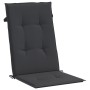 Cojín silla de jardín respaldo alto 6 uds tela negro 120x50x3cm en Decoración | Comprar online en Foru.es