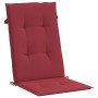 Cojín silla de jardín respaldo alto 4 uds tela rojo 120x50x3 cm en Decoración | Comprar online en Foru.es