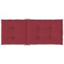 Cojín silla de jardín respaldo alto 4 uds tela rojo 120x50x3 cm en Decoración | Comprar online en Foru.es