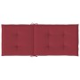 Cojín silla de jardín respaldo alto 6 uds tela rojo 120x50x3 cm en Decoración | Comprar online en Foru.es