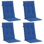 Cojín silla de jardín respaldo alto 4 uds tela azul 120x50x3 cm en Decoración | Comprar online en Foru.es