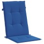 Cojín silla de jardín respaldo alto 4 uds tela azul 120x50x3 cm en Decoración | Comprar online en Foru.es