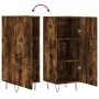 Aparador madera de ingeniería roble ahumado 34,5x34x90 cm de vidaXL, Aparadores - Ref: Foro24-828537, Precio: 57,10 €, Descue...