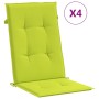 Cojín silla de jardín respaldo alto 4 uds tela verde 120x50x3cm en Decoración | Comprar online en Foru.es