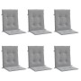 Cojín silla jardín respaldo bajo 6 uds tela Oxford gris en Decoración | Comprar online en Foru.es
