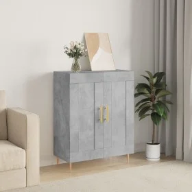 Aparador de madera de ingeniería gris hormigón 69,5x34x90 cm de vidaXL, Aparadores - Ref: Foro24-830184, Precio: 74,12 €, Des...