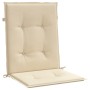 Cojín de silla de jardín respaldo bajo 6 uds tela Oxford beige en Decoración | Comprar online en Foru.es