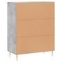 Aparador de madera de ingeniería gris hormigón 69,5x34x90 cm de vidaXL, Aparadores - Ref: Foro24-830184, Precio: 75,03 €, Des...