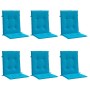 Cojín silla jardín respaldo bajo 6 uds tela Oxford azul en Decoración | Comprar online en Foru.es
