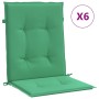 Cojín silla jardín respaldo bajo 6 uds tela Oxford verde en Decoración | Comprar online en Foru.es