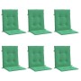 Cojín silla jardín respaldo bajo 6 uds tela Oxford verde en Decoración | Comprar online en Foru.es