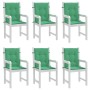 Cojín silla jardín respaldo bajo 6 uds tela Oxford verde en Decoración | Comprar online en Foru.es