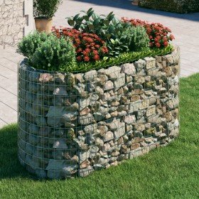 Arriate de gaviones de hierro galvanizado 200x100x100 cm en Macetas y jardineras | Comprar online en Foru.es