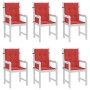 Cojín silla jardín respaldo bajo 6 uds tela Oxford rojo en Decoración | Comprar online en Foru.es