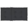 Cojín de silla de jardín respaldo bajo 6 uds tela Oxford negro en Decoración | Comprar online en Foru.es
