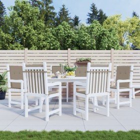 Cojín de silla de jardín respaldo bajo 6 uds tela Oxford taupé en Decoración | Comprar online en Foru.es