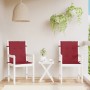 Cojín silla jardín respaldo bajo 2 uds tela Oxford rojo tinto en Decoración | Comprar online en Foru.es