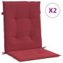 Cojín silla jardín respaldo bajo 2 uds tela Oxford rojo tinto en Decoración | Comprar online en Foru.es