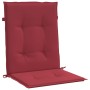 Cojín silla jardín respaldo bajo 4 uds tela Oxford rojo tinto en Decoración | Comprar online en Foru.es