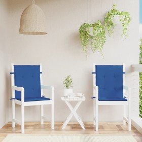Cojín silla jardín respaldo bajo 2 uds tela Oxford azul en Decoración | Comprar online en Foru.es