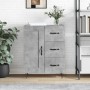 Aparador de madera de ingeniería gris hormigón 69,5x34x90 cm de vidaXL, Aparadores - Ref: Foro24-830256, Precio: 90,18 €, Des...