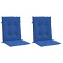 Cojín silla jardín respaldo bajo 2 uds tela Oxford azul en Decoración | Comprar online en Foru.es