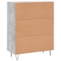 Aparador de madera de ingeniería gris hormigón 69,5x34x90 cm de vidaXL, Aparadores - Ref: Foro24-830256, Precio: 90,18 €, Des...