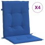 Cojín silla jardín respaldo bajo 4 uds tela Oxford azul en Decoración | Comprar online en Foru.es