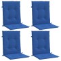 Cojín silla jardín respaldo bajo 4 uds tela Oxford azul en Decoración | Comprar online en Foru.es