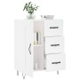 Aparador de madera contrachapada blanco brillante 69,5x34x90 cm de vidaXL, Aparadores - Ref: Foro24-830254, Precio: 98,37 €, ...