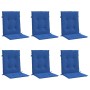 Cojín silla jardín respaldo bajo 6 uds tela Oxford azul en Decoración | Comprar online en Foru.es