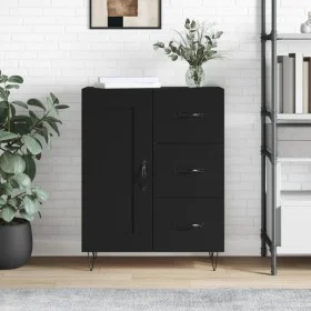 Aparador de madera de ingeniería negro 69,5x34x90 cm de vidaXL, Aparadores - Ref: Foro24-830253, Precio: 92,01 €, Descuento: %
