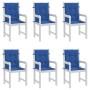 Cojín silla jardín respaldo bajo 6 uds tela Oxford azul en Decoración | Comprar online en Foru.es