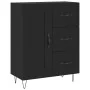 Aparador de madera de ingeniería negro 69,5x34x90 cm de vidaXL, Aparadores - Ref: Foro24-830253, Precio: 92,01 €, Descuento: %