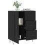 Aparador de madera de ingeniería negro 69,5x34x90 cm de vidaXL, Aparadores - Ref: Foro24-830253, Precio: 92,01 €, Descuento: %