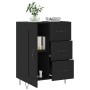 Aparador de madera de ingeniería negro 69,5x34x90 cm de vidaXL, Aparadores - Ref: Foro24-830253, Precio: 93,22 €, Descuento: %
