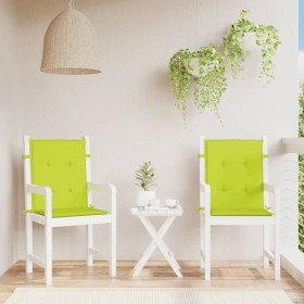 Cojín silla jardín respaldo bajo 2 uds tela Oxford verde claro en Decoración | Comprar online en Foru.es