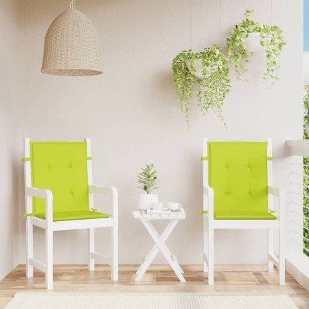 Cojín silla jardín respaldo bajo 2 uds tela Oxford verde claro en Decoración | Comprar online en Foru.es