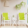 Cojín silla jardín respaldo bajo 2 uds tela Oxford verde claro en Decoración | Comprar online en Foru.es
