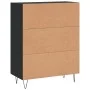 Aparador de madera de ingeniería negro 69,5x34x90 cm de vidaXL, Aparadores - Ref: Foro24-830253, Precio: 92,01 €, Descuento: %