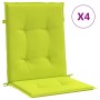 Cojín silla jardín respaldo bajo 4 uds tela Oxford verde claro en Decoración | Comprar online en Foru.es