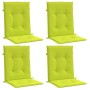 Cojín silla jardín respaldo bajo 4 uds tela Oxford verde claro en Decoración | Comprar online en Foru.es
