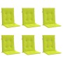 Cojín silla jardín respaldo bajo 6 uds tela Oxford verde claro en Decoración | Comprar online en Foru.es